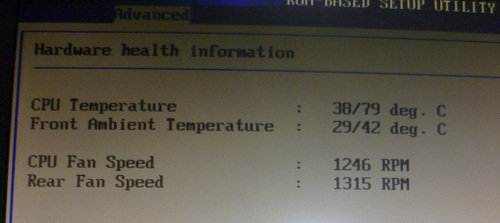 ML115 G5 + CWCH50-1 health information