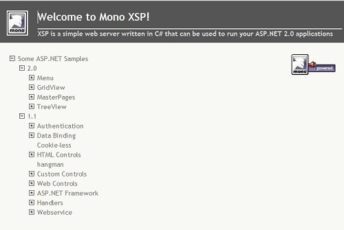 Welcome to Mono XSP