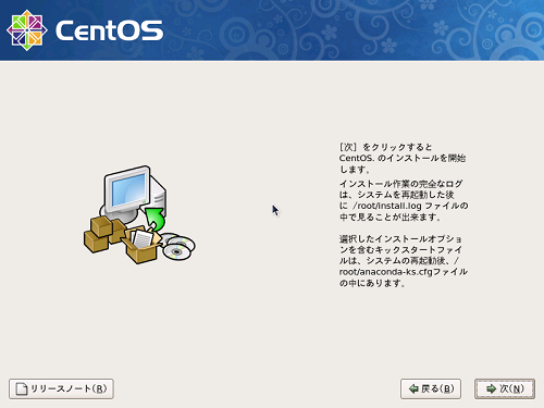 CentOS Install Process Start.
